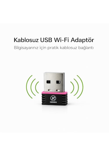 Usb Wifi Adaptörü 300 Mbps Kablosuz İnternet Alıcısı Siyah