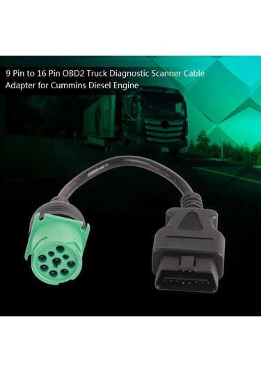 Springsun Cummins Diesel Motor İçin 9 Pin Erkek Bağlantıdan 16 Pin Obd2 Arayüzüne Dönüştürücü Tanı Kablosu - Kaliteli Pvc/pe Malzeme