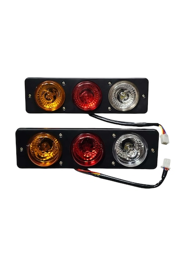 Elektrikli Bisiklet 3 Teker Kasalı Ledli Arka Stop 3 Gözlü-2029