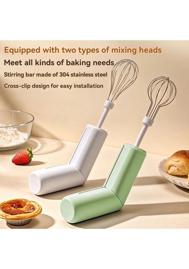 Katlanır Taşınabilir Elektrikli Yiyecek Mikseri Usb Şarj Elektrikli El Mikseri Yumurta Çırpıcı Ev Mutfak Aletleri Açık Yeşil Açık Yeşil