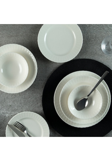 Tulu Porselen Safir 24 Parça 6 Kişilik Yemek Takımı