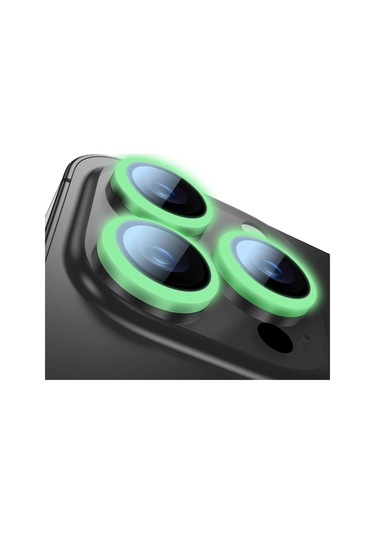 Buff Iphone Uyumlu 14 Pro Max / 14 Pro Uyumlu Neon Metal Lens Koruyucu Yeşil