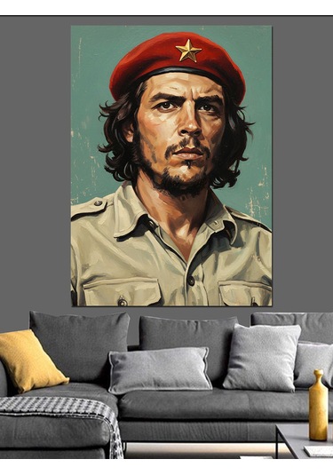 Karizma Tablo Che Guevara Portresi Dekoratif Kanvas - Mdf Ahşap Tablo
