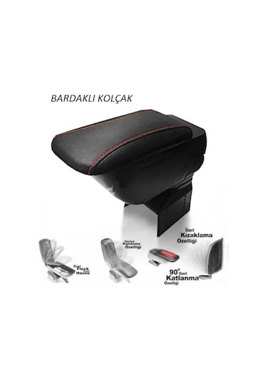 Her Araca Uygun Sürgülü - Bardaklı Oto Kolçak - Kol Dayama