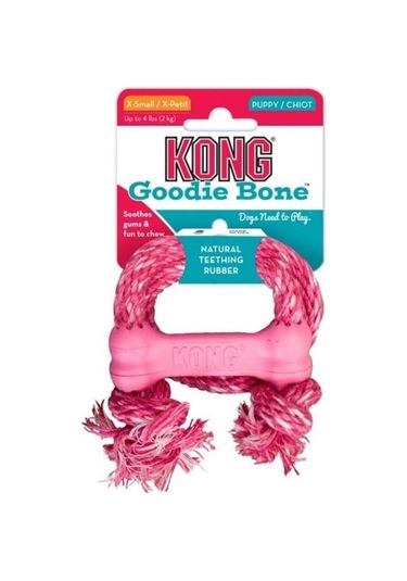 Kong Goodie Bone Kemik Şeklinde Çok Amaçlı İp Sallantılı Yavru Köpek Oyuncağı Xs