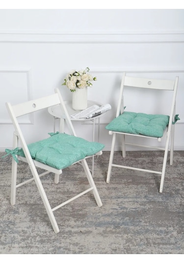 Pufiprofi Kare Sandalyeye Yastık 40x40, 2 Parçalı Takım. 360995139 Naneli