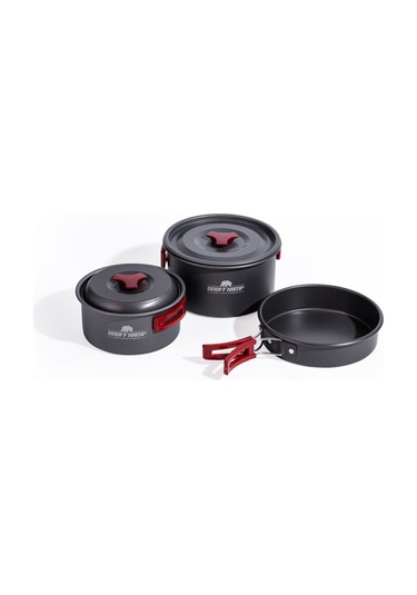 Onoff Kamp Kampçı Şefi: Tencere, Tava Ve Çay Seti ttcay-2938 Antrasit