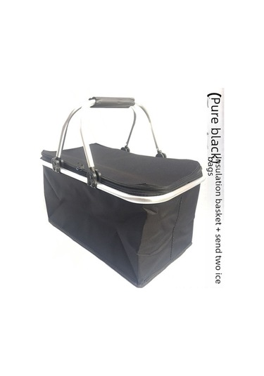 Fortunelane Siyah Isı Saklama Sepeti - Fırlatılabilir Piknik/alışveriş Çantası - Dayanıklı Promosyon Hediyesi Çok Renkli