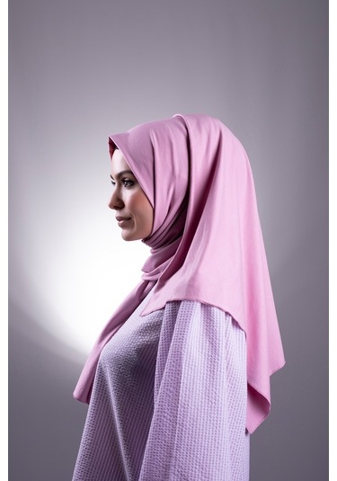 Pembe Düz Klasik Şal Viskon Kumaş Likralı Penye 202101_04 Pembe