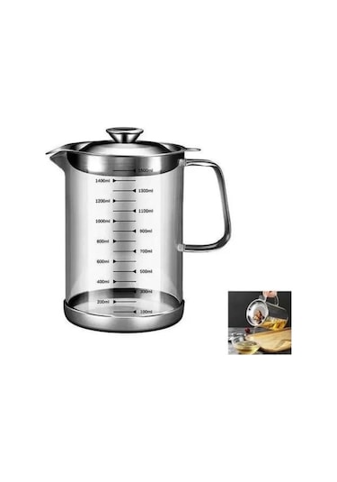 Mien Men1004 Süzgeçli Cam Yağdanlık 1.5 Lt