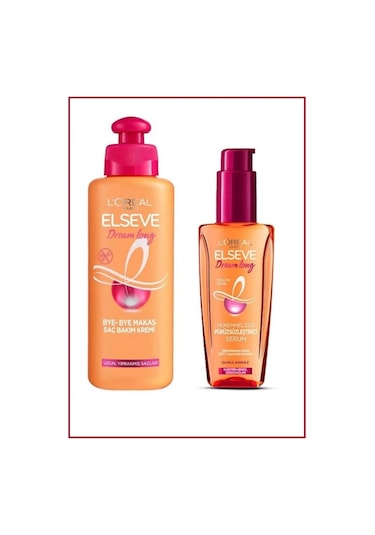 Elseve Dream Long Pürüzsüzleştirici Serum 100 ML + Elseve Dream Long Bye-Bye Makas Saç Bakım Kremi 200 ML