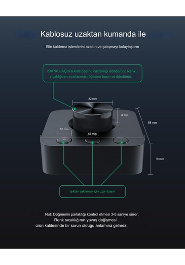 Blitzwolf Bw-cml5 Monitör Işık Çubuğu Dokunmatik / Kablosuz Kumanda Kontrol Monitor Light Bar Göz Koruma