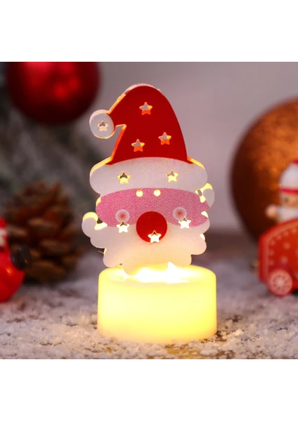 Buaoaos New Creative Personalized Glowing Candle Santa Claus For Christmas 001