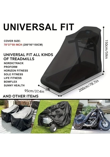 Katlanmayan Koşu Bandı Kapağı, Toz Geçirmez Su Geçirmez Ağır