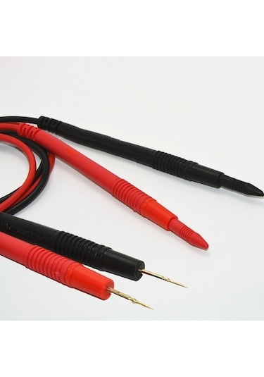 Ganzhoushop Ve Ultra Uçlu Uçları Test Siyah Prob Multimetre Kırmızı İnce Çift Bakır 1 Fk - Yüksek Hassasiyetli Ölçüm