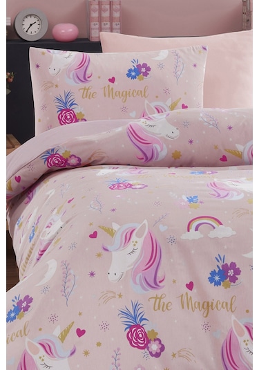 Eponj Home Junior Nevresim Seti Tek Kişilik Magical Pembe