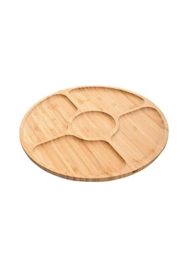 Bambum Victoria - Dönen Bölmeli Servis Tabağı Küçük B2538 Ahşap