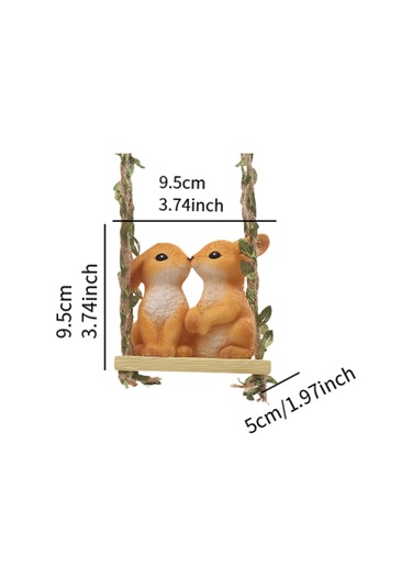 Homyl Swing Hayvan Bahçesi Komik Hediye Açık Tavşan-heykeli