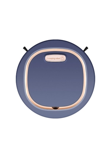 Yeni Süper Sessiz Kablosuz Elektrikli Süpürge Robotu 3 In 1 Süpürme Mop Ev Blue Mavi