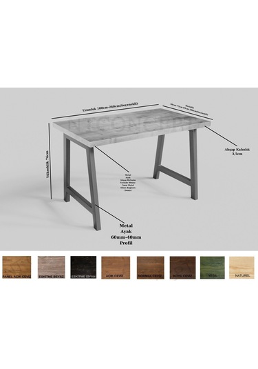 Tuale Ntconcept Masif Ağaç Çalışma Masası