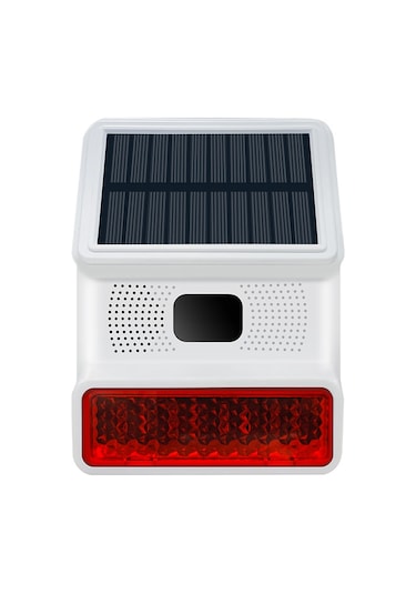 Neevoyu Güneş Enerjili 433mhz Ip65 Su Geçirmez Alarm: Kızılötesi Hareket Algılayıcı, 100db Ses Ve Işık, 1000ma Batarya, Dış Mekan Güvenliği