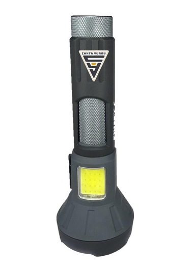 Swat Usb Şarjlı Projektör El Feneri Işıldak Siyah