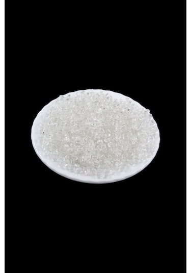 Şeffaf 4 Mm Basık Oval Akrilik Boncuk Aksesuar Takı Malzemesi 25 Gr