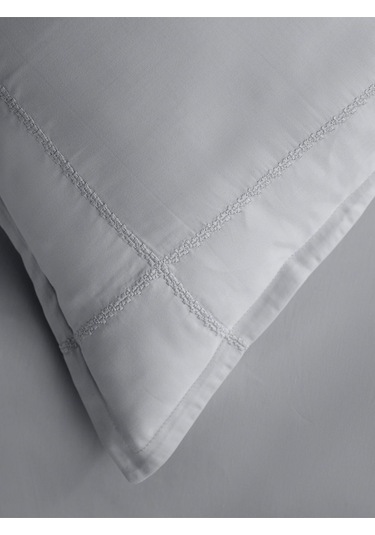 Elegance Runa Pamuk Saten Nevresim Takımı Gri Çift Kişilik