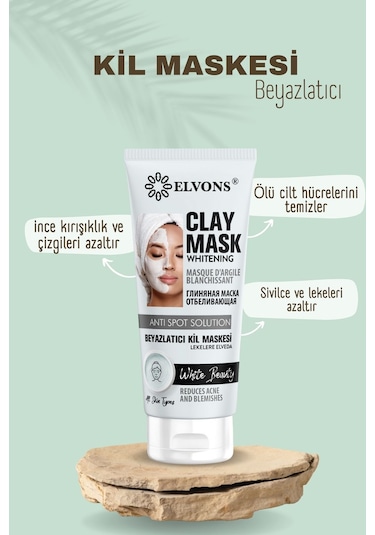 Elvons Beyazlatıcı Kil Maskesi 75 ML