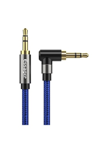 Essager Jack Erkek Aux Ses Kablosu 3.5 Mm 1.5 Metre Mavi
