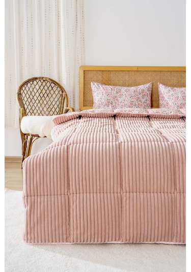 Pembe Bahar Çift Kişilik Tresa Uyku & Çeyiz Seti Pembe