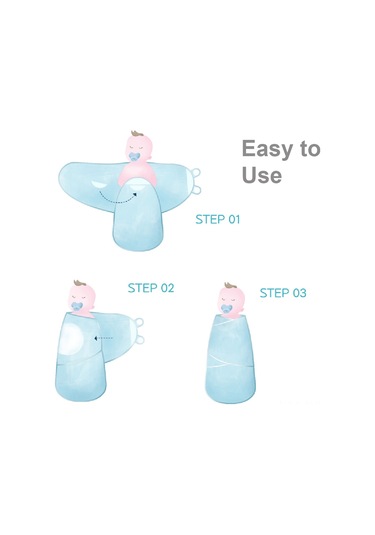 Geekyou Yeni Doğan Bebek Kumaş Battaniyesi - 3-6 Ay Uyku Çantası - Pamuklu - Balina + Turuncu Desenli - 2 Adet Set Turuncu