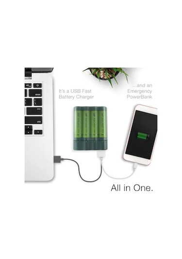 GP X411 AA 2700 Serisi USB Pil Şarj Cihazı + Powerbank