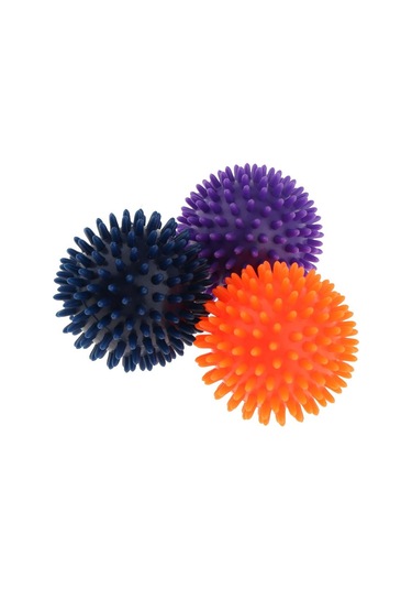 Suntek Masaj Topu Vücut Dikenli Tetik Nokta Akupunktur 8cm Mor Çok Renkli