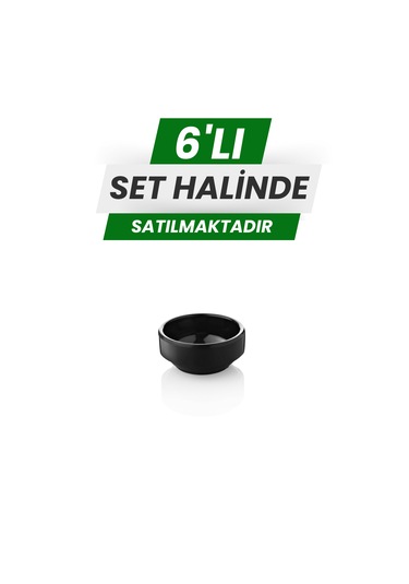 Alezy 529 Göreme Melamin Termostar Yuvarlak Sosluk 6 Cm Siyah