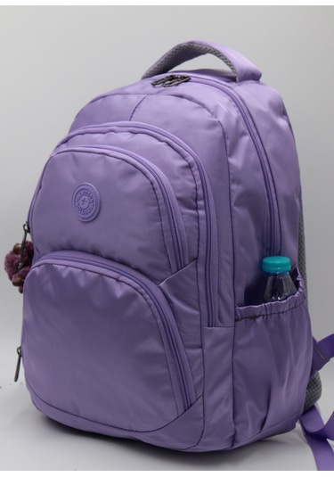Özel Su İtici Kumaş Lila Unisex Okul Sırt Çantası 34600
