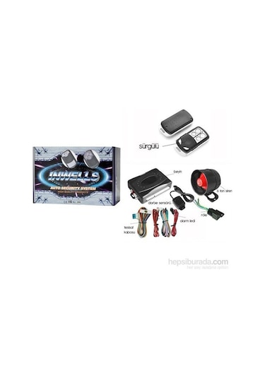 İnwells Uzaktan Kumandalı Oto Alarm Sistemi Sürgülü 3805 12V
