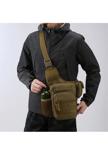 Maoyaya Jialan Kamp Tırmanma Çantası Göğüs Kılıfı - Erkek Bisiklet Kahverengi Kahverengi