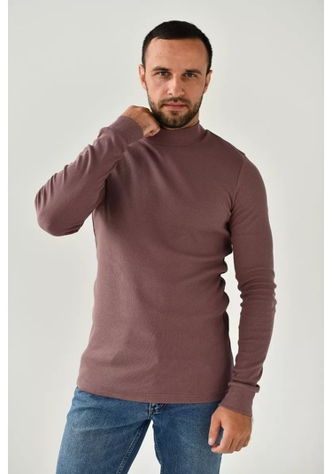 Tlg Çizgili Balıkçı Yaka Kazak 172987186 Kahve