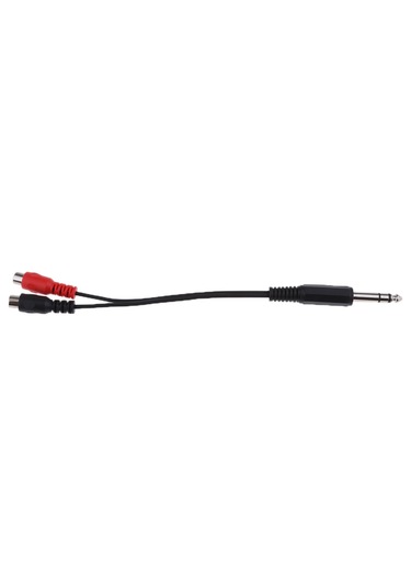 Suntek 6.35mm Trs Stereo Erkek Fiş - 2rca Dişi Jack Y Splitter