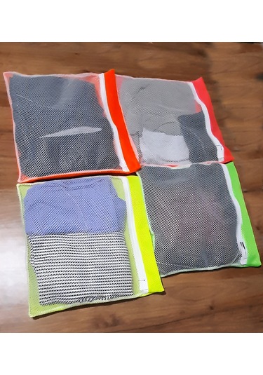 4 Adet 4 Renk Bavul İçi Düzenleyici - Fermuarlı Valiz Organizeri Renkli