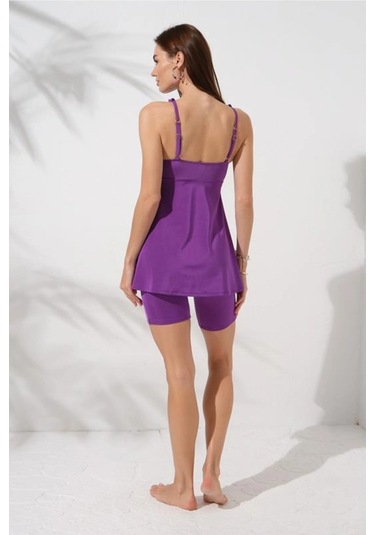 Pierre Cardin Lısa Şortlu V Yaka Tankini 231500 Mor