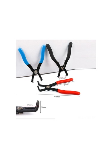 Geeksen Araç İç Döşeme Kilit Çıkartma Aleti, 0-33mm Aralığı, 30 Açıklı Pens, El Tipi Multifonksiyonel Plastik+metal Kesici, Kırmızı