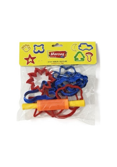 Heroes Oyun Hamuru Şekilli Kalıplar Seti - 9 Lu + Mini Merdane