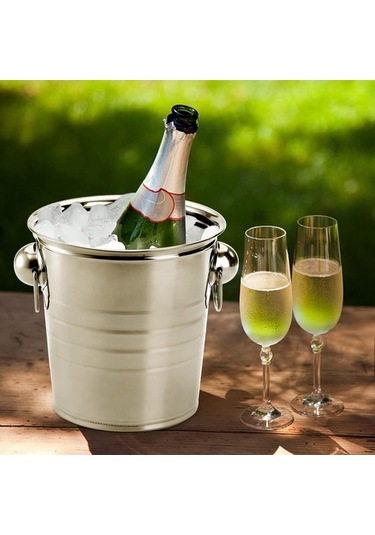 Maoyaya Ve Ve Soğutucu, Şarap Parti, Paket Metal Mekan Litre Küveti, Kulplu Kullanımı Kovası, Kovası, Kapalı İçin İçin İçecek İçecek Harika Galvanizli Dış Çelik Buz Buz Barbekü Bar, 3 2 Zw Çelik