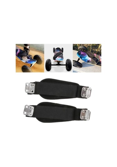 Pazly Suntek Elektrikli Kaykay Ayarlanabilir Ayak Kayışları Ve Stand Siyah Siyah