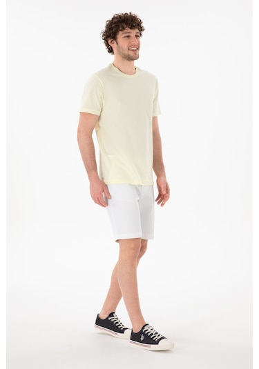 U.S. Polo Assn. Erkek Regular Fit Bisiklet Yaka Limon Basic Tişört 50305928-VR035 U.S. Polo Assn. Erkek Regular Fit Bisiklet Yaka Limon Basic Tişört 50305928-VR035