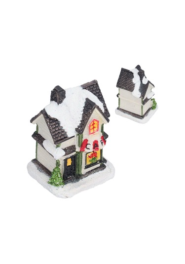 Yaozixa Kuruşluk Taşından Led Isınma Ev Modeli, Noel Hediyesi, Masaüstü Dekorasyon, Dahili Pil İle Sıcak Işık