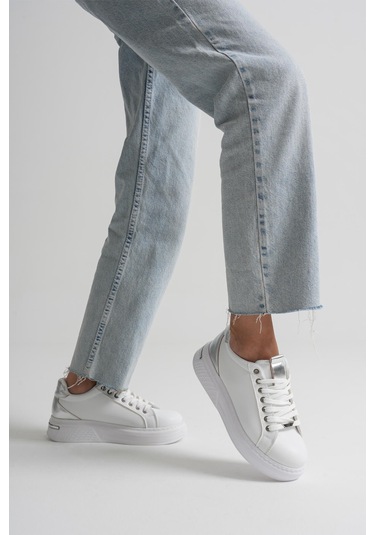 Kocadal Kocadal Vega Gümüş Detaylı Beyaz Kadın Spor Ayakkabı Muhtelif