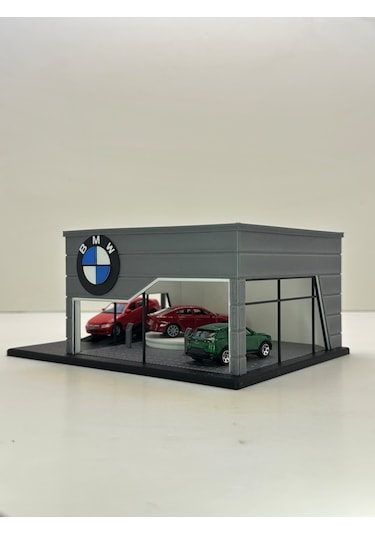 3d Baskı 1/64 Ölçekli Bmw Showroom Tasarımlı Diorama Araç Sergileme Garajı